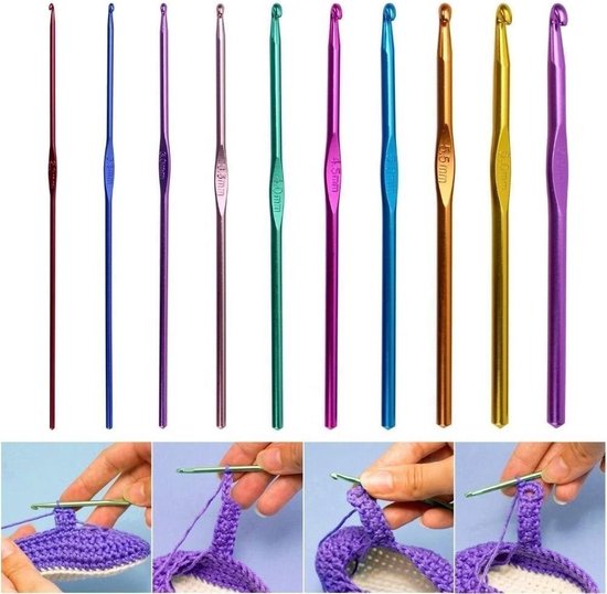 100 Delige haaknaalden set - Haakset - Hobby set - Haken voor beginner Haken voor gevorderen.