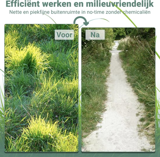 AUM® Onkruidborstel voor Bosmaaier – 20 cm Stalen Voegenborstel – Universele Onkruidverwijderaar met Adapterset – Geschikt voor Grastrimmer – Max 10.000 t/min