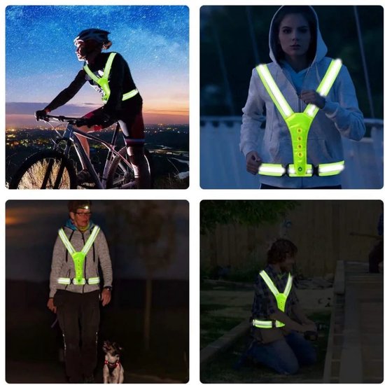 IMENGINE® Hardloop Verlichting - Hardloopvest - Reflecterend Hesje - Running vest - Borstlamp