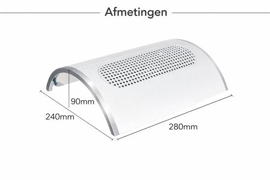 AUM® Nail Dust Collector - NagelAfzuiger - Inclusief GRATIS 500 Pluisvrije Celstof Doekjes & 2x herbruikbare stofzak - 3 Motoren - Stofafzuiger voor nagels - Elektrische nagelstofzuiger - Wit