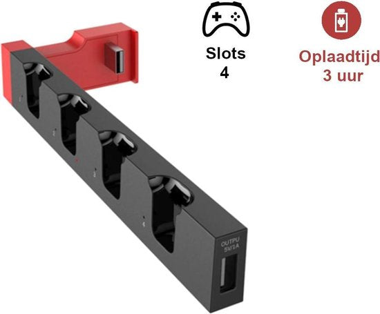 iPega Docking Station - Geschikt voor vier Nintendo Switch joy-cons