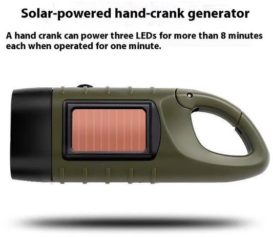 IMENGINE®Opwindbare Zaklamp – SunPowerLight Duo (2 stuks) – Dynamo LED Zaklamp zonder Batterijen – Oplaadbare Campinglamp – Groen - Noodpakket