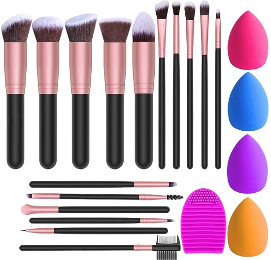 AUM® Make up Kwasten Set - 16 Delig - Luxe Make-Up - Rosé Goud