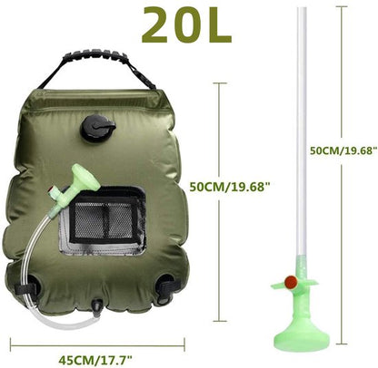 AUM® Solar Douchezak 20L - Camping Douche Buiten met Thermometer - Outdoor Survival, Tuindouche, Noodpakket