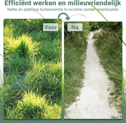 AUM® Onkruidborstel voor Bosmaaier – 20 cm Stalen Voegenborstel – Universele Onkruidverwijderaar met Adapterset – Geschikt voor Grastrimmer – Max 10.000 t/min