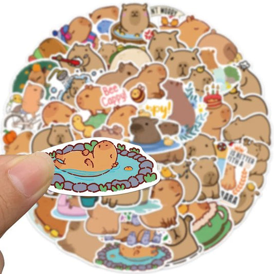 KoningBen® Capybara Lamp - Capibara - Inclusief 50 Capybara Stickers - met Touchfunctie & LED – USB Oplaadbaar – Nachtlampje Kinderen & Baby