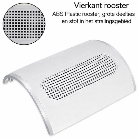 AUM® Nail Dust Collector - NagelAfzuiger - Inclusief GRATIS 500 Pluisvrije Celstof Doekjes & 2x herbruikbare stofzak - 3 Motoren - Stofafzuiger voor nagels - Elektrische nagelstofzuiger - Wit