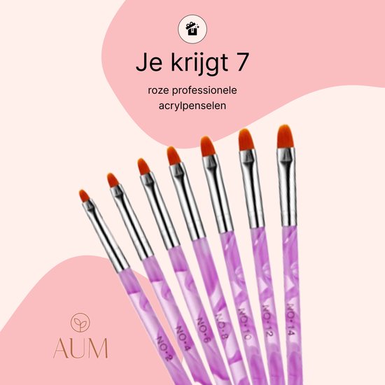 AUM® Oefenhand voor nagels – Inclusief 7 Gratis Acryl Penselen + 100 Oefennagels + Tafelklem – Flexibele Hand op Ware Grootte
