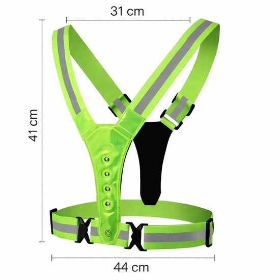 IMENGINE® Hardloop Verlichting - Hardloopvest - Reflecterend Hesje - Running vest - Borstlamp