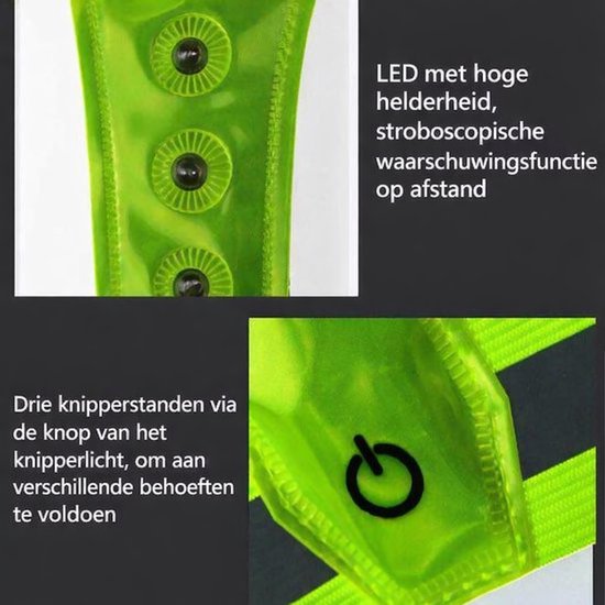 IMENGINE® Hardloop Verlichting - Hardloopvest - Reflecterend Hesje - Running vest - Borstlamp