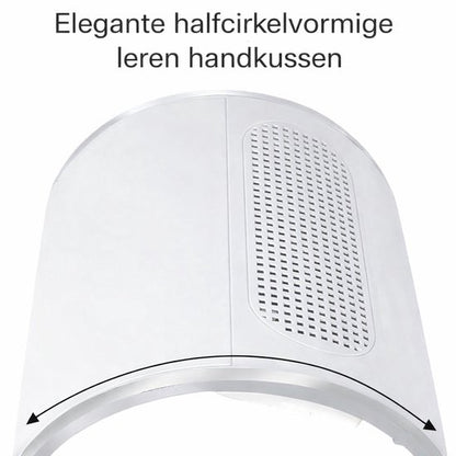 AUM® Nail Dust Collector - NagelAfzuiger - Inclusief GRATIS 500 Pluisvrije Celstof Doekjes & 2x herbruikbare stofzak - 3 Motoren - Stofafzuiger voor nagels - Elektrische nagelstofzuiger - Wit