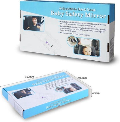 Achterbank spiegel auto - voor baby & kind - 360° verstelbaar - shatterproof