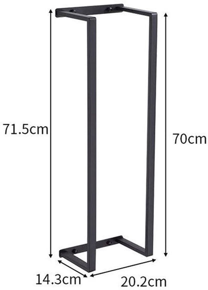 AUM® Handdoekrek – handdoekrek badkamer – Badkamerrek – Handdoekhouder - Zwart – Voor 10+ Handdoeken - 70x20x14 cm